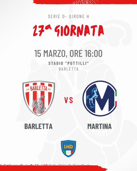 Barletta 1922 - Martina Calcio 1947: tutte le info
